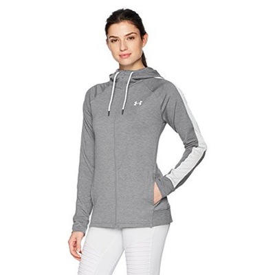 A3E005 SZARA DAMSKA BLUZA Z KAPTUREM ROZPINANA ODDYCHAJĄCA UNDER ARMOUR XS