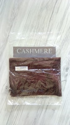 CASHMERE ITALY szalik damski cienki brązowy