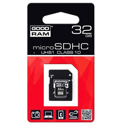 32GB KARTA PAMIĘCI GOODRAM MICRO SDHC SD CLASS 10