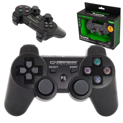 GAMEPAD BEZPRZEWODOWY BLUETOOTH PS3 MARINE CZARNY ESPERANZA