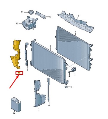 Vw taigo cs двигатель радиатор air guide 2g7121284 фото №1