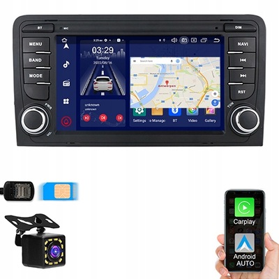 RADIO ANDROID AUDI A3 8P S3 RS3 2003-2012 SIM 64GB  