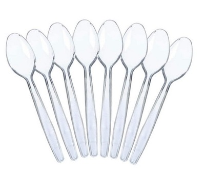 ŁYŻECZKI ŁYŻECZKA PLASTKOWE 50 SZT. WIELOKROTNEGO UŻYTKU WIELORAZOWE ZESTAW