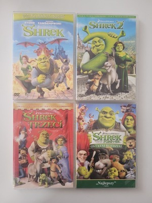 Bajki DVD Zestaw Shrek 1-4 Komplet DreamWorks