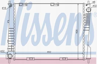 NISSENS 67283 CHLODNICA, SISTEMA DE REFRIGERACIÓN DEL MOTOR  