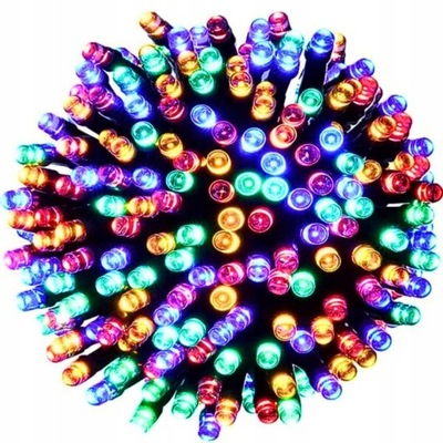 Lampki choinkowe kolorowe 300 led 8 trybów świecenia