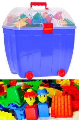 Hemar Niebieski kuferek z klockami K2, 280 element