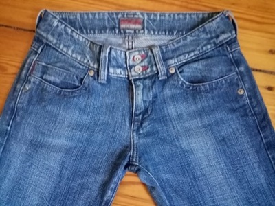 spodnie jeans dżinsy biodrówki BIG STAR r.S / 36~lekkie dzwony TANIO