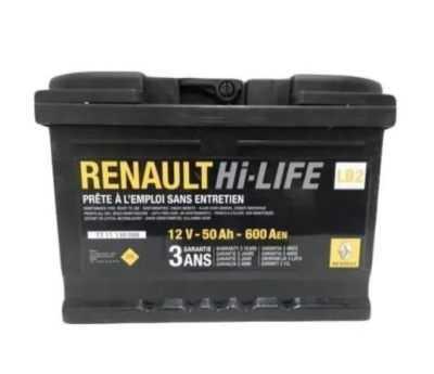 Аккумулятор renault 12v 50ah 600a en r+ оригинальный номер 7711130088 фото №1