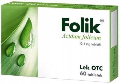 Folik KWAS FOLIOWY 0,4 mg 60 tabletek