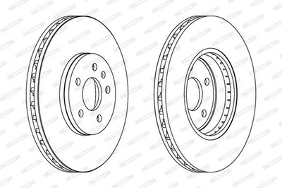 КОМПЛЕКТ. ТОРМОЗНОЙ ДИСК ТОРМОЗНЫХ ПЕРЕД L/P (БЕЗ БОЛТОВ) AUDI A4, A4 ALLROAD, A5, Q FERO