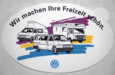 VOLKSWAGEN ORYGINALNA NAKLEJKA VINTAGE 3 KAMPERY