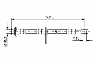 BOSCH CABLE DE FRENADO ELÁSTICO PARTE DELANTERA L SUZUKI GRAND VITARA II  