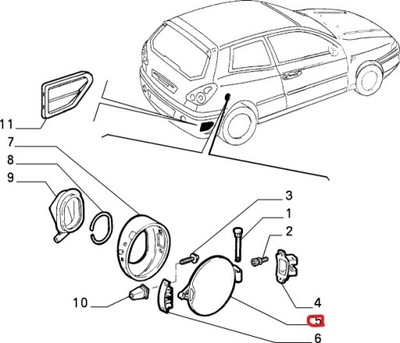 FIAT BRAVO 95-01 MARIPOSA DE ALIMENTACIÓN COMBUSTIBLES 735286656  