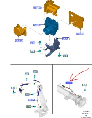 Датчик abs правий задня ford ranger mk5 2013-2017 фото №1