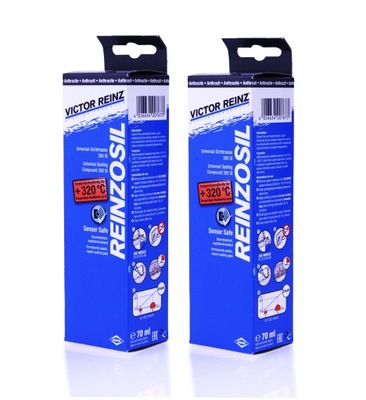 2X PESO DE EMPAQUETADURA SILICONA VICTOR REINZ REINZOSIL 70ML +320C TUBKA  