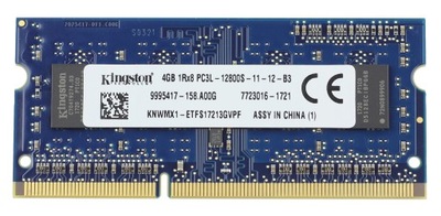 4GB 1600 KINGSTON PC3L-12800S 11-12-B3 KNWMX1 9995417-158.A00G RAM DDR3L