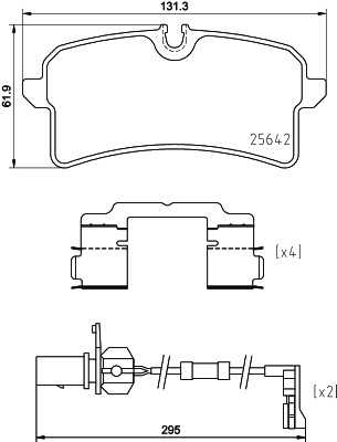 BREMBO P 85 151 КОМПЛЕКТ КОЛОДОК ШАЛЬМІВНИХ, HAMULC