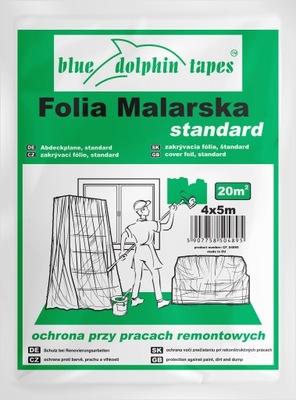 Folia malarska Blue dolphin standard 4x5m