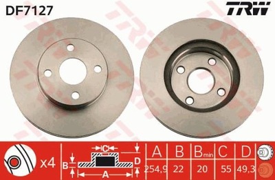 TRW DF7127 DISCO DE FRENADO  