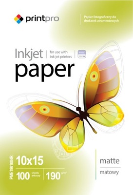 Papier Fotograficzny PrintPro Matowy 10x15 190g 10