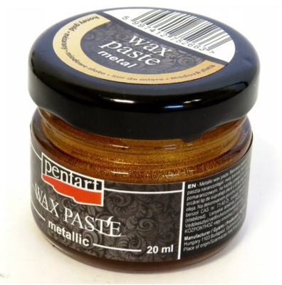 Pasta woskowa Pentart metallic-20ml MIODOWE ZŁOTO