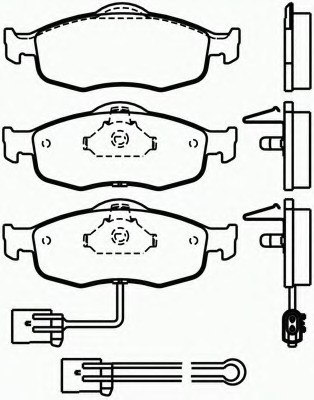 ZAPATAS DE FRENADO PARTE DELANTERA FORD MONDEO -00, COGUAR -01  