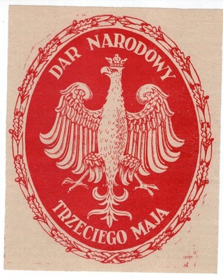 A2558 Nalepka Dar Narodowy 3 Maja