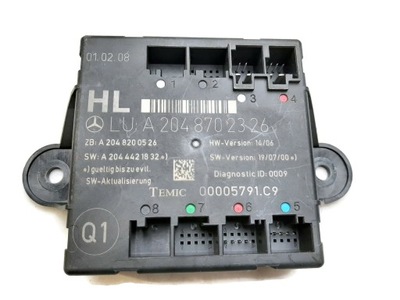 Mercedes w204 l.t модуль двері a2048702326 фото №1