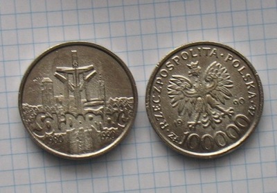 moneta SOLIDARNOŚĆ 100000 zł
