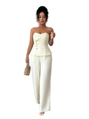 L ELEGANCKI DWUCZĘŚCIOWY KOMPLET ZE SPODNIAMI