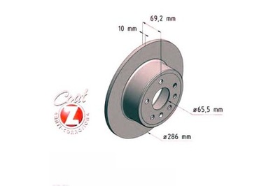 ZIMMERMANN ДИСКИ ТОРМОЗНЫЕ ТОРМОЗНЫЕ 2 ШТУКИ OPEL VECTRA B 95-