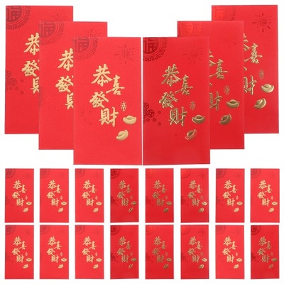 Portfel Chiński Pieniądze Etui Czerwona Koperta Papierowa Czerwona