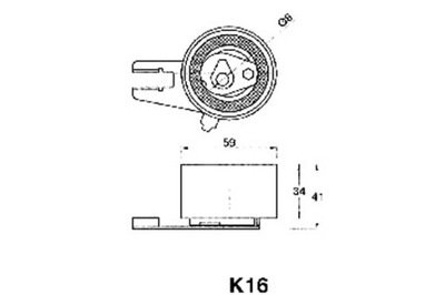 Ashika натягувач ремінь розподільного валу terracan 2.9crdi фото №1