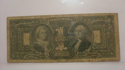 USA banknot 1 dolar one 1896 silver certificate - RZADKI