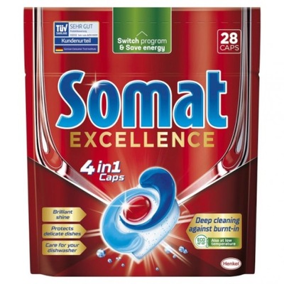 SOMAT Excellence 4w1 tabletki do zmywarki 28szt.