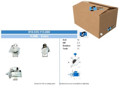 Стартер volvo 2.3 kw стартер bv psh фото №1