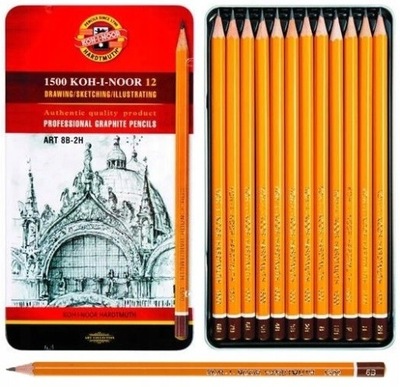 Zestaw ołówków do szkicowania kohinoor 12szt 5B-5H