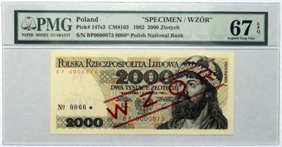 2000 ZŁ MIESZKO I 1982 SER. BP WZÓR - PMG 67 EPQ