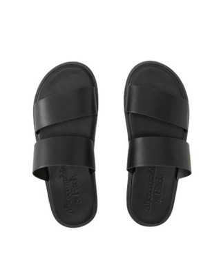 Abercrombie & Fitch - Faux Leather Slides - L