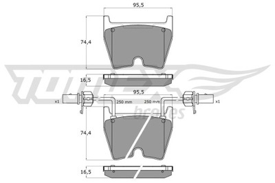 TRINKELĖS HAMULC. AUDI A4 RS4 05-08 PRIEK. 