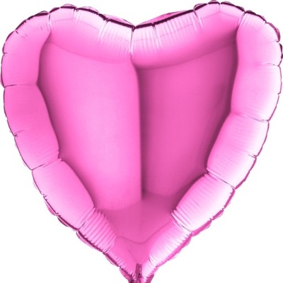 Serce Różowe Fuksja 18'' - 46 cm