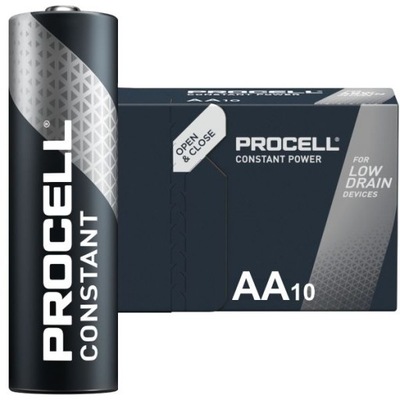 10x DURACELL PROCELL Constant bateria alkaliczna AA R6 1,5V