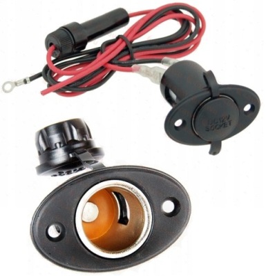 Разъём прикуривателя na панель с предохранитель 10a фото №1