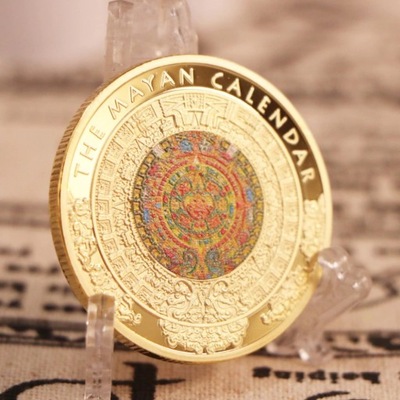 Moneta Kolekcjonerska Mayów Kalendarz Złocona