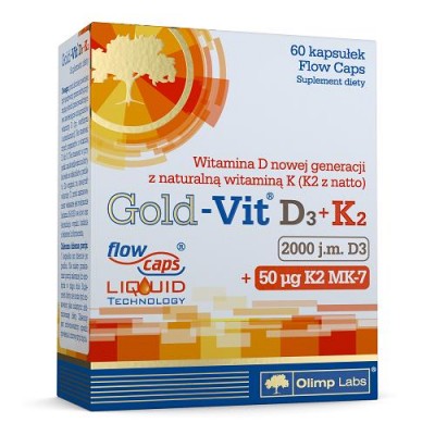 OLIMP GOLD-VIT Witamina D3 2000 j.m. + K2 60 kaps.