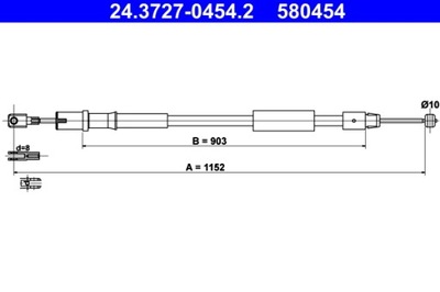 A06679 ATE CABLE FRENOS  