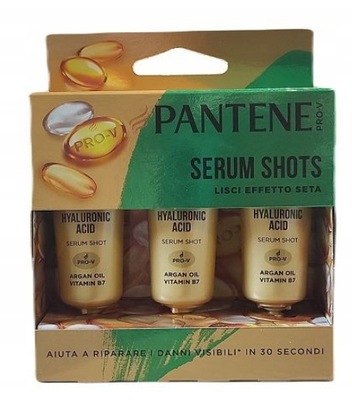 Pantene AMUŁKI 3x15ml Wygładzające Włosy SERUM SHOTS!