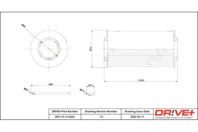 DRIVE+ FILTRO ACEITES HYUNDAI GASOLINA 3.3 05-10 S ONATA V  