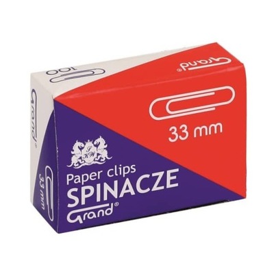 Spinacze 33 mm Grand 100 szt., ocynkowane